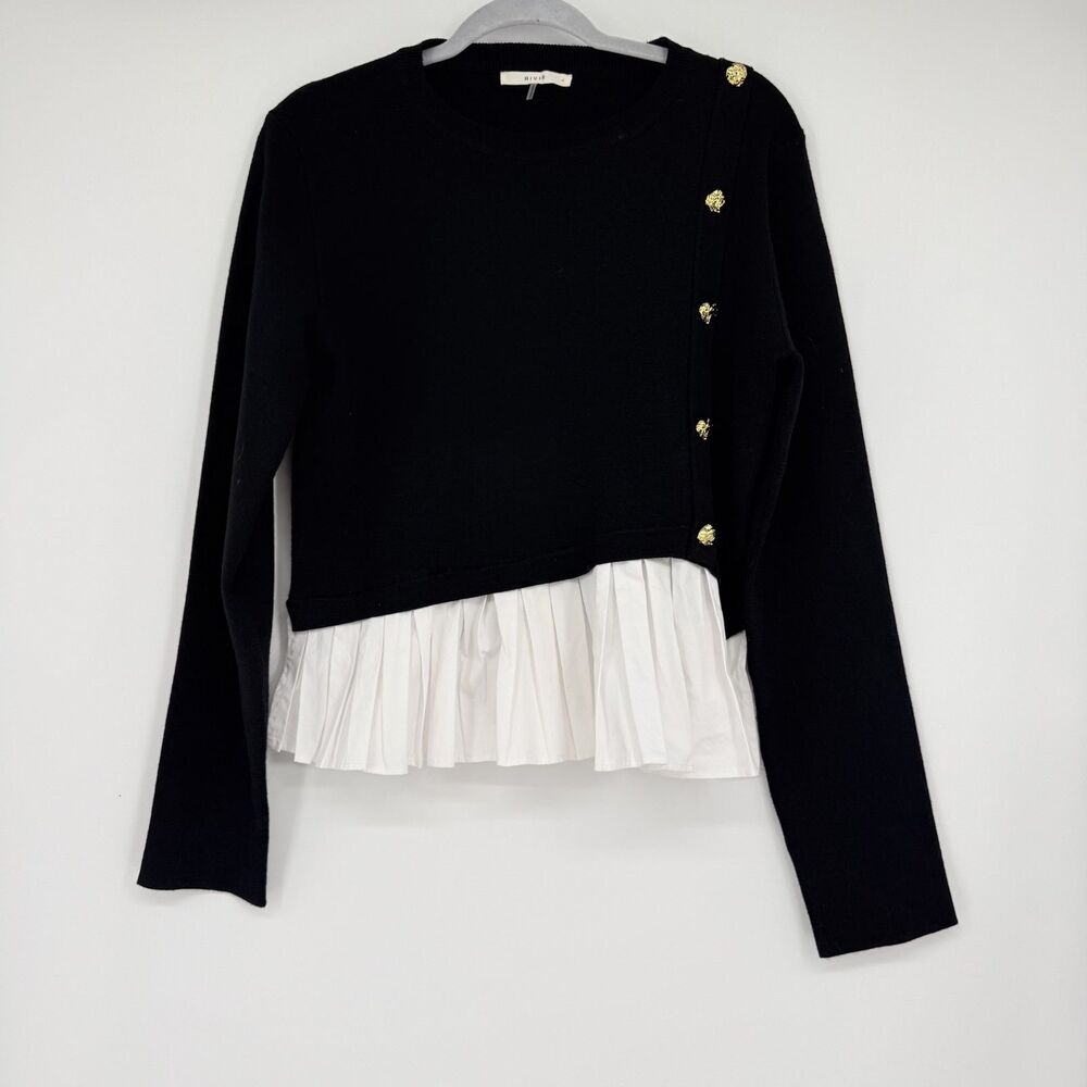 Rivir Black Crew Neck Sweater Size L